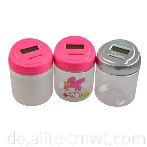 Bank Digital Automatic Counting Coin Bank Jar Große Geldsparkasten mit LCD -Display